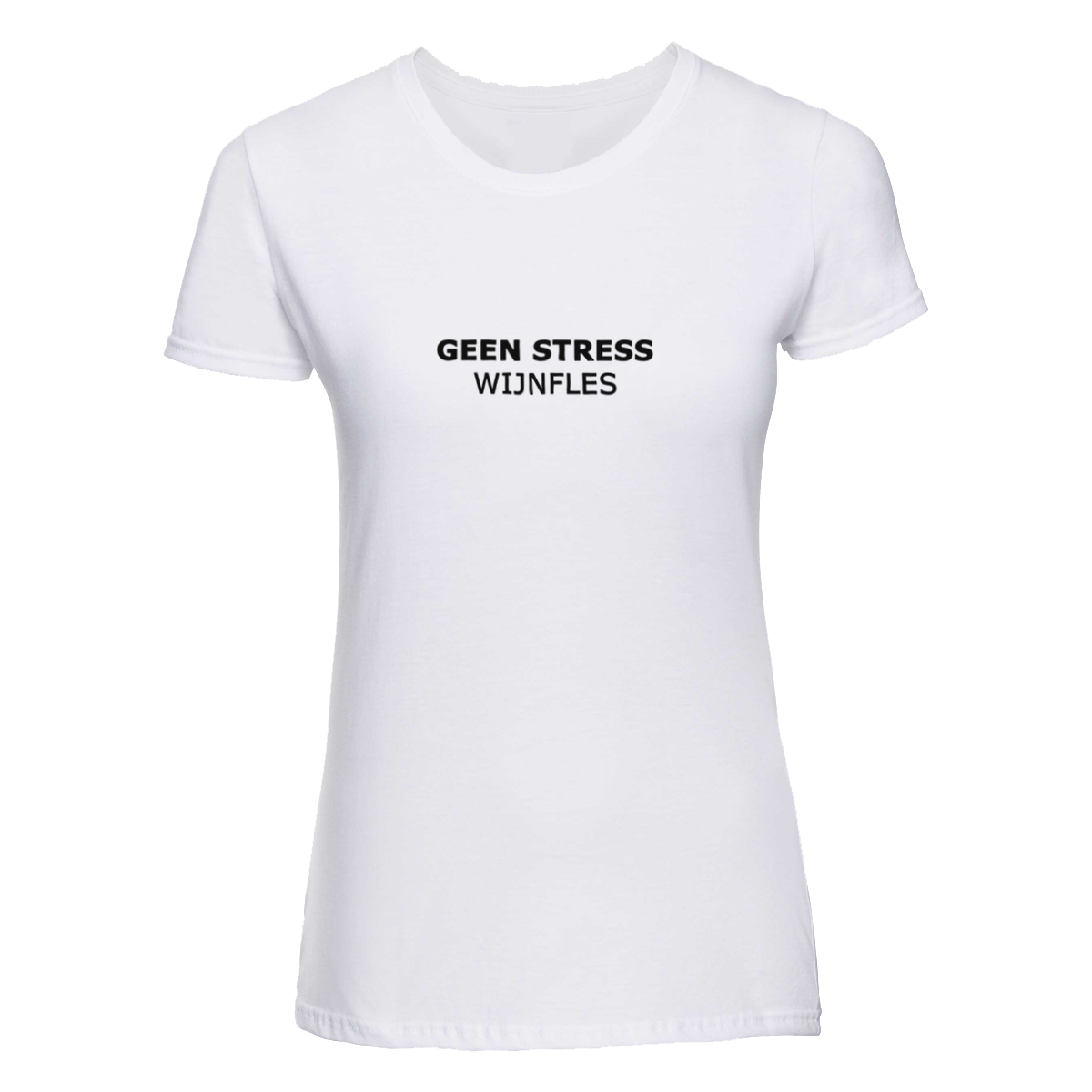 Geen stress wijnfles | T-shirt