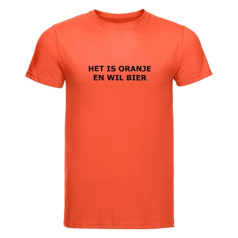 Het is oranje en wil bier | Koningsdag t-shirt