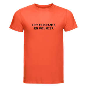 Het is oranje en wil bier | Koningsdag t-shirt